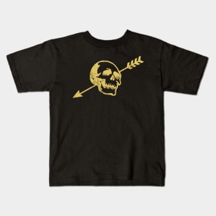 Punk Skull Distressed Vintage Skull with Arrow Kids T-Shirt